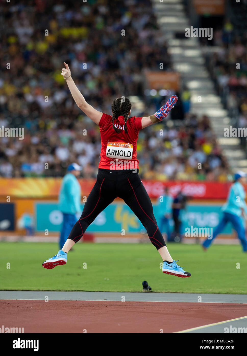 Women's F46 Javelin Athletics Commonwealth Games Day 5 Stock Photo