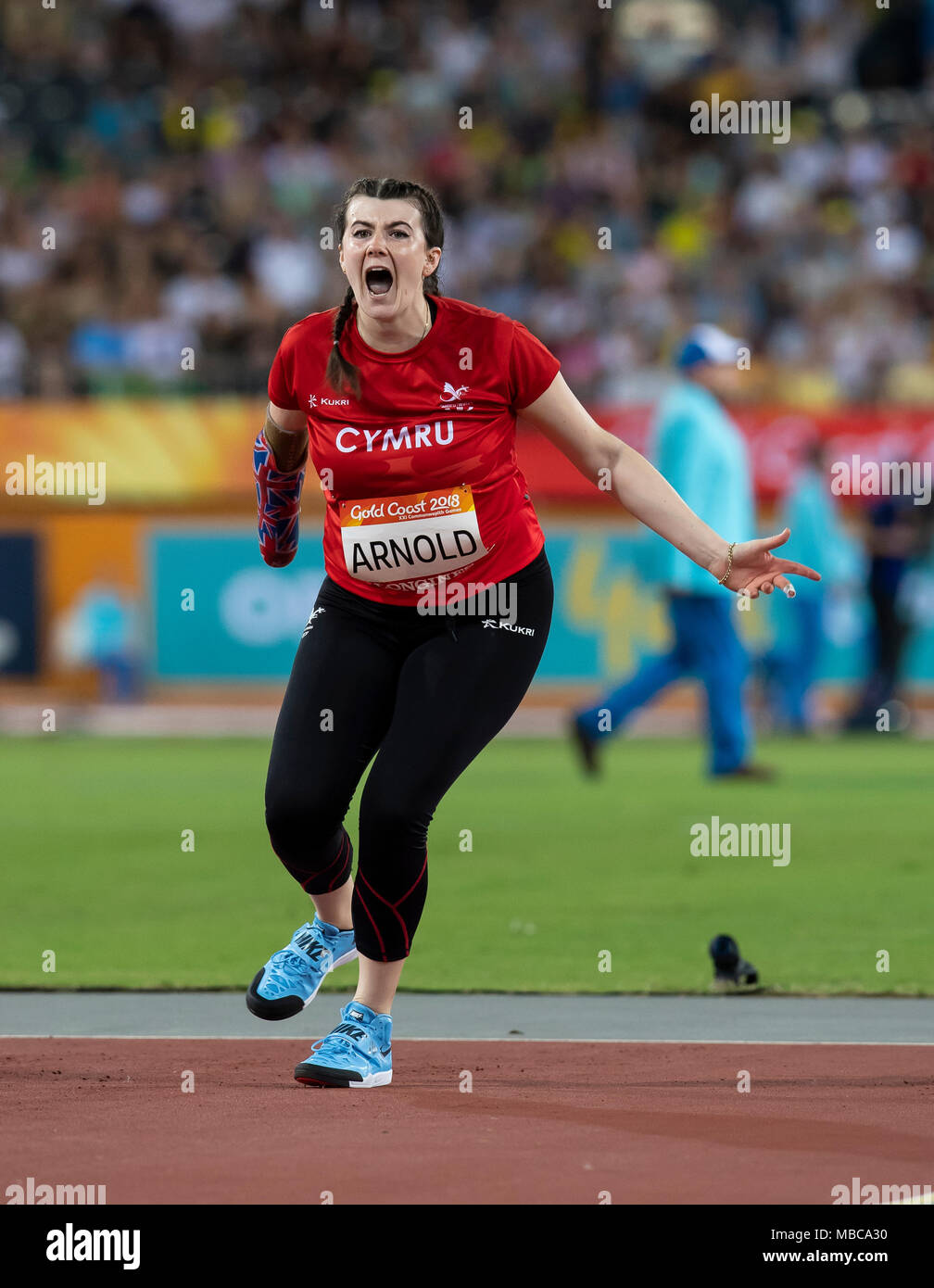 Women's F46 Javelin Athletics Commonwealth Games Day 5 Stock Photo