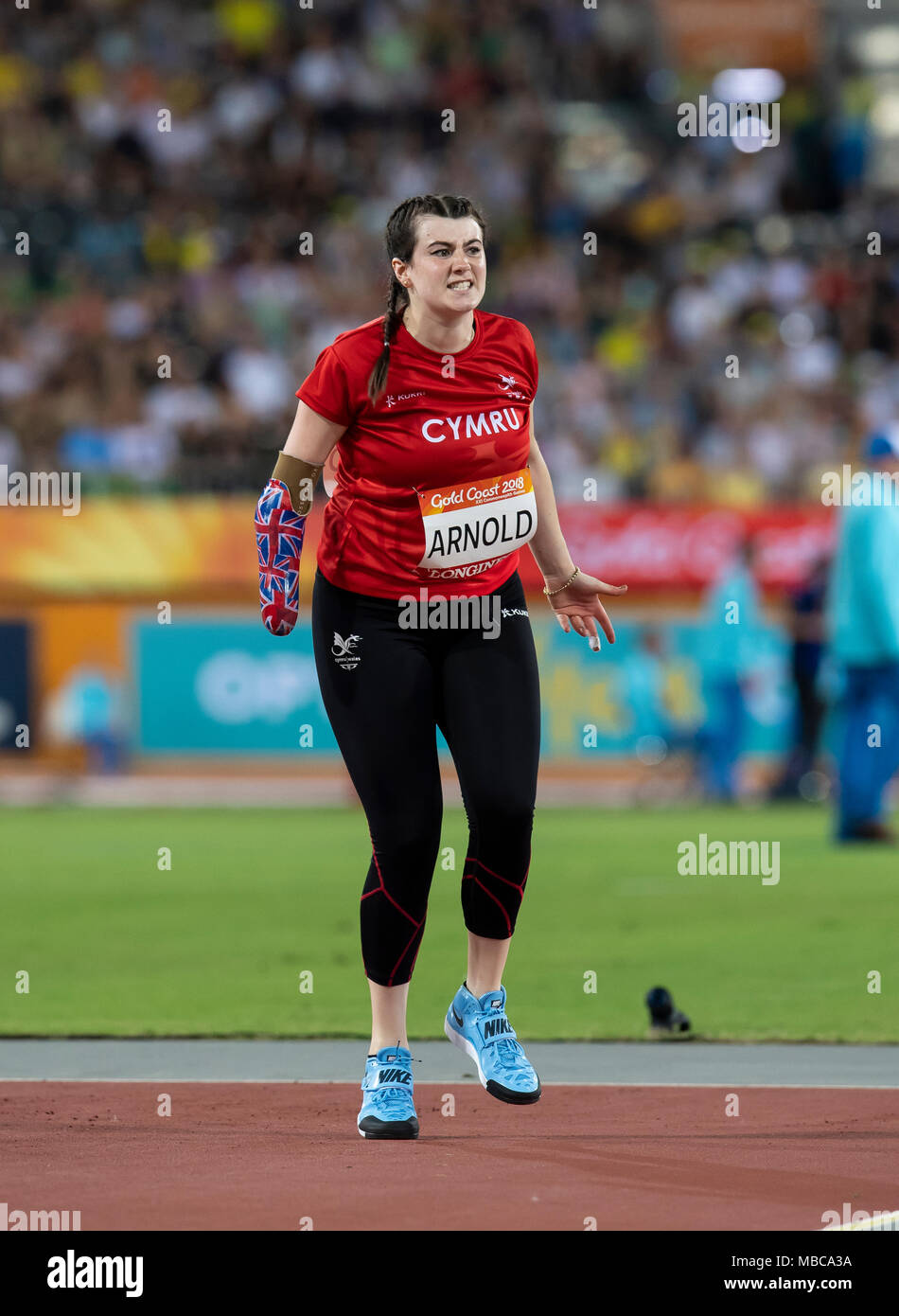 Women's F46 Javelin Athletics Commonwealth Games Day 5 Stock Photo
