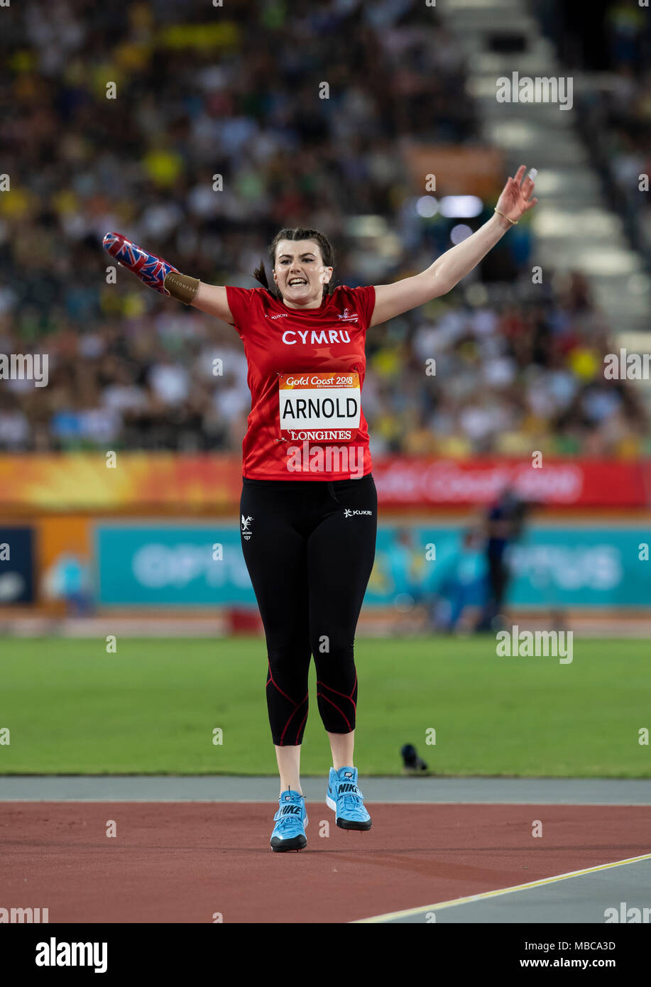 Women's F46 Javelin Athletics Commonwealth Games Day 5 Stock Photo
