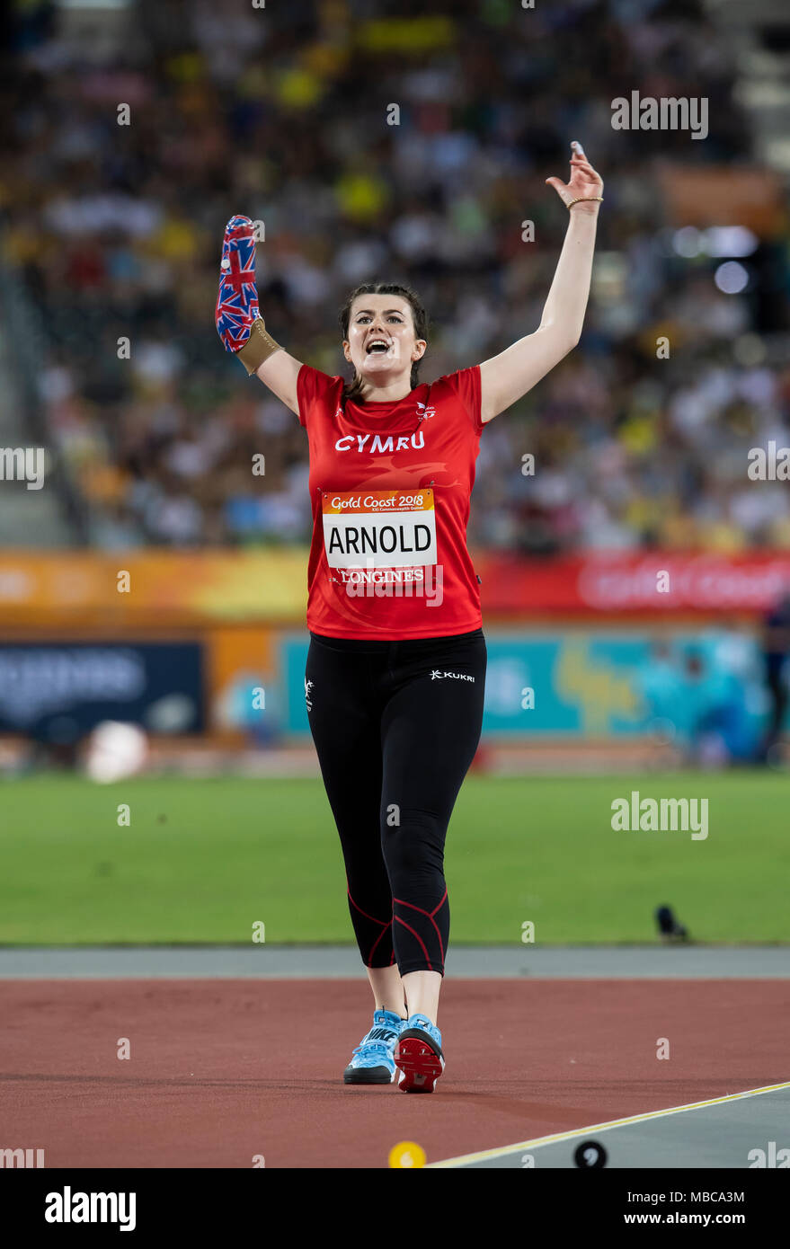 Women's F46 Javelin Athletics Commonwealth Games Day 5 Stock Photo