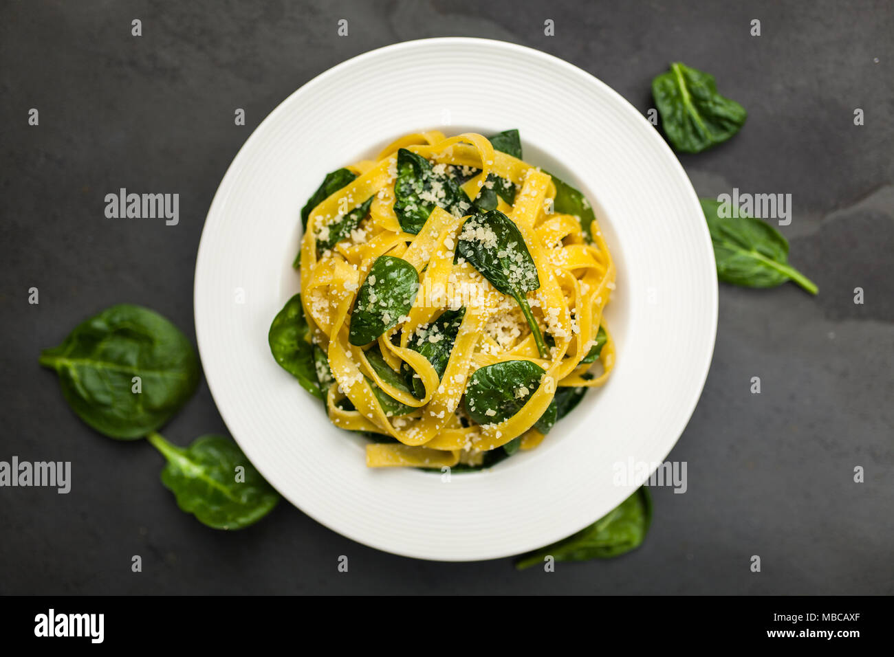 spinach-tagliatelle-pasta-stock-photo-alamy