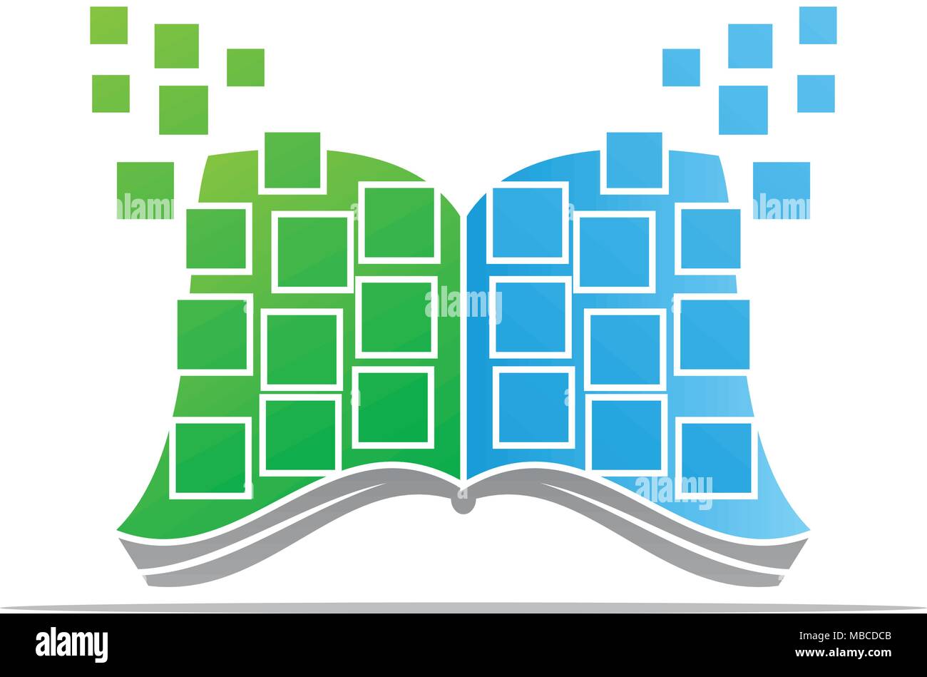 Digital Book Logo Design Template Vector Stock Vector