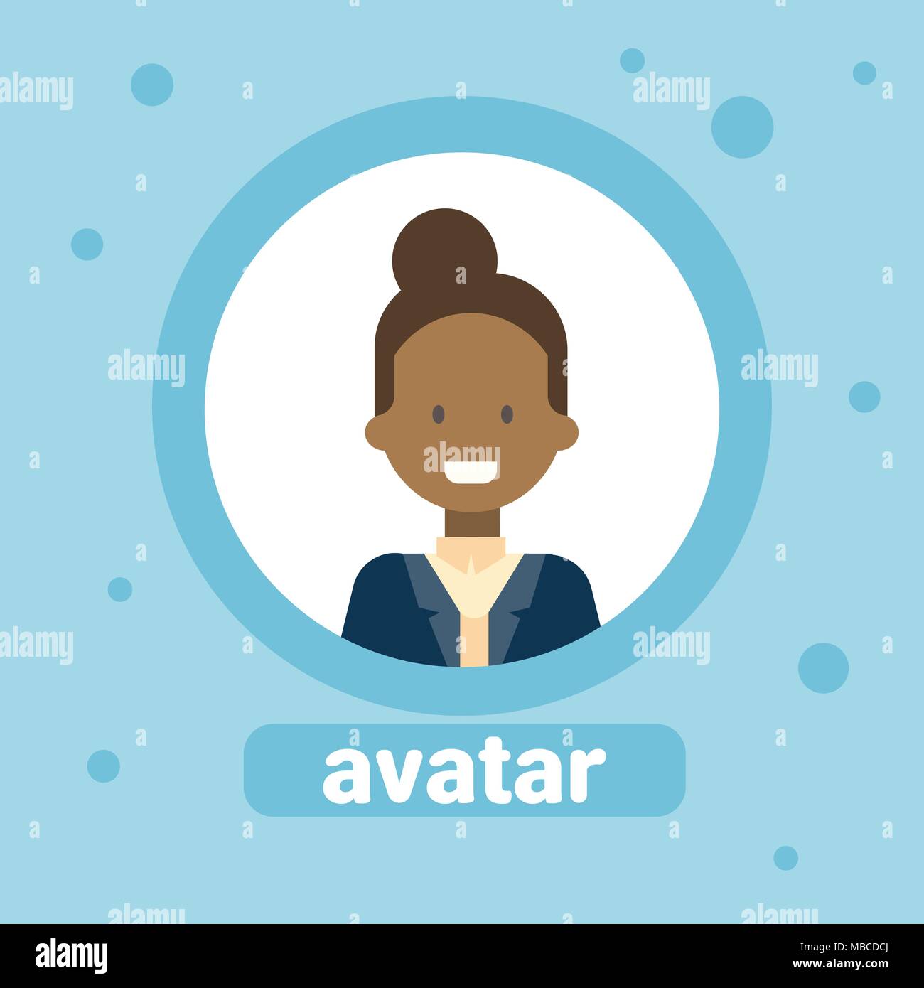 African American Woman Avatar Businesswoman Profile Icon Element User ...