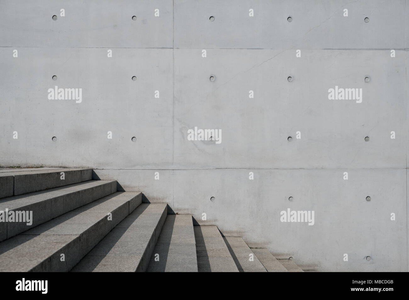 stairs outdoor and concrete background - stairway, building exterior Stock Photo
