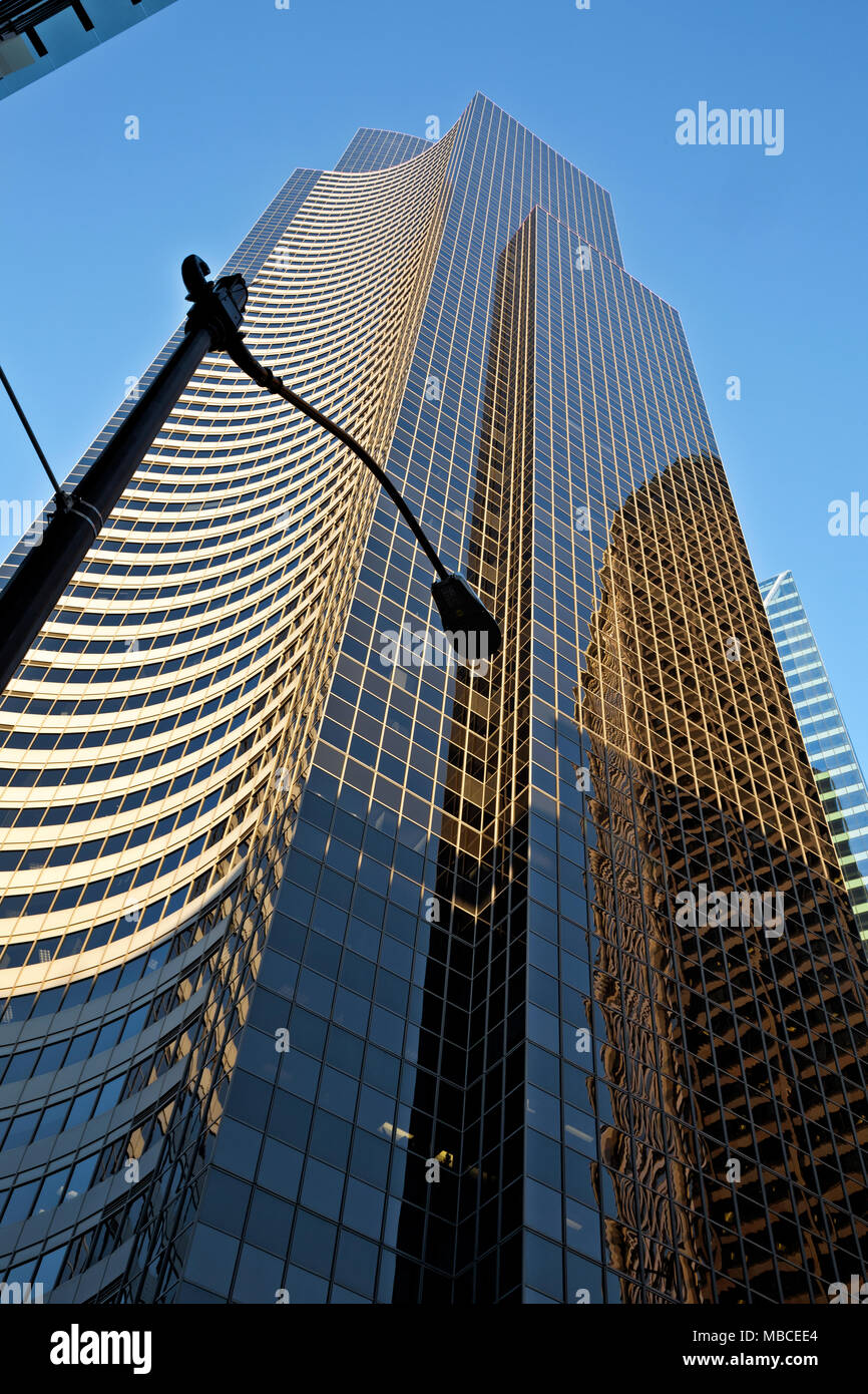 WASHINGTON - The Columbia Center tower, reflecting the color of the sky ...