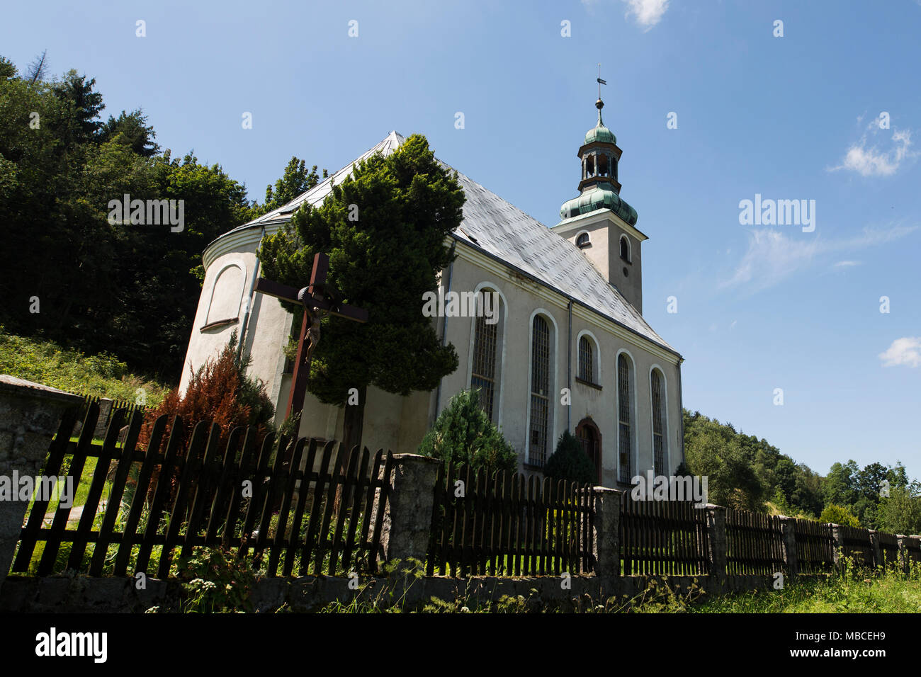 Church of St. Maximilian Kolbe in Rzeczka, Poland. Stock Photo