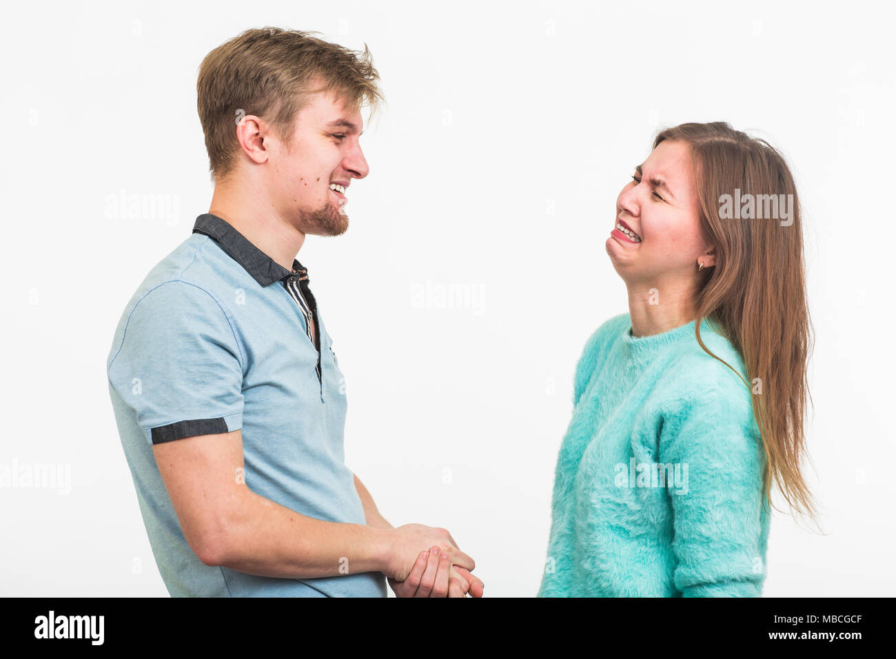 Woman crying after relationship difficulties with husband Stock Photo ...