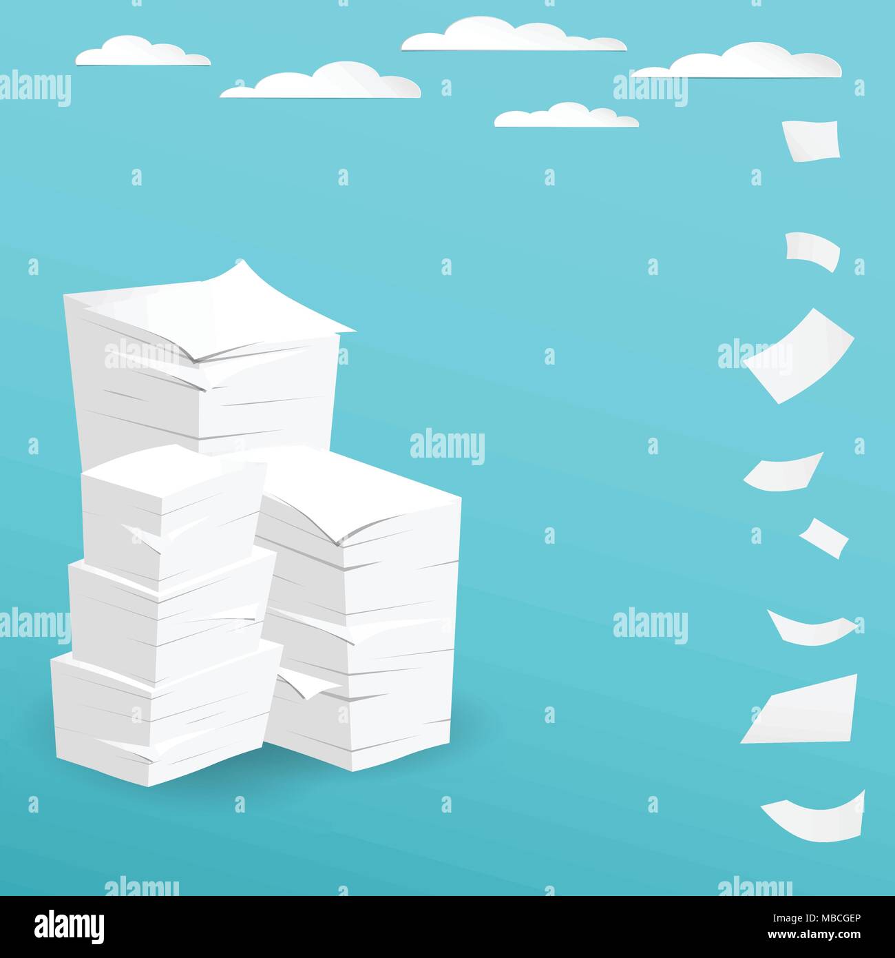 Blue sky clouds perspective Stock Vector Images - Alamy