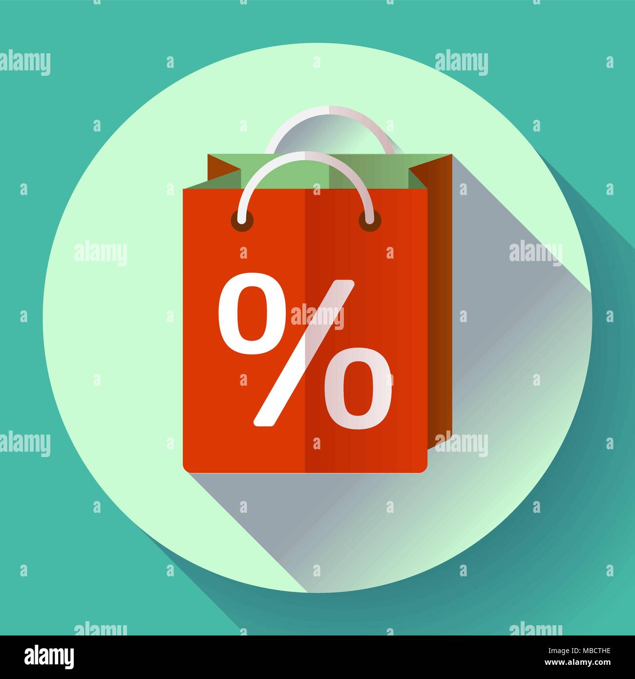 Vector shopping bag Icon. Flat design style Stock Vector Image & Art ...
