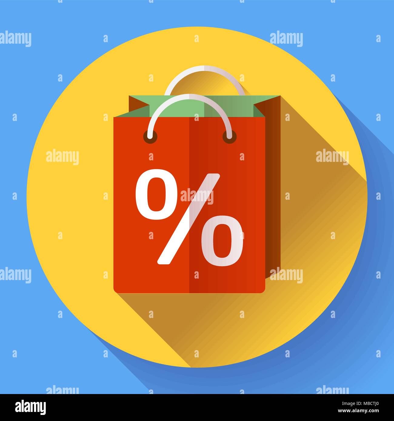 Vector shopping bag Icon. Flat design style Stock Vector Image & Art ...
