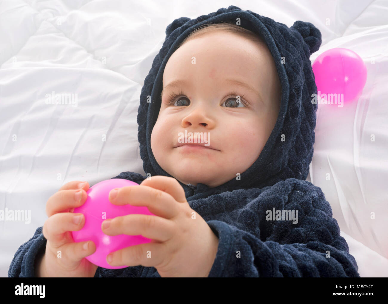 Humab Baby human baby in front of white background Stock Photo - Alamy