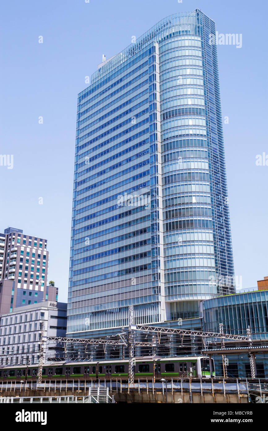 High rise skyscraper skyscrapers building buildings near akihabara ...
