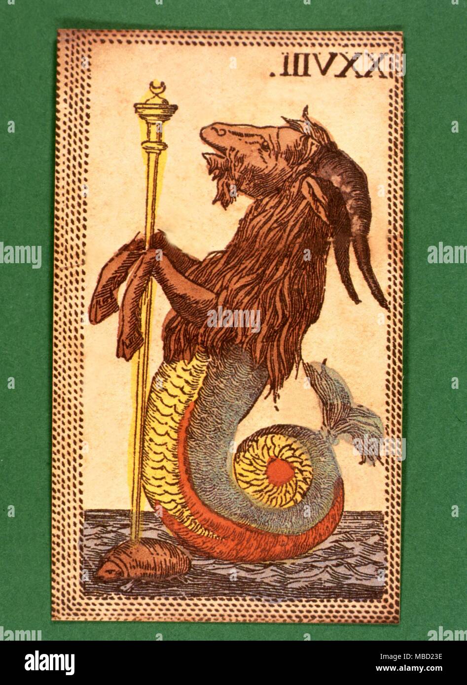 Tarot Cards - Minichiate Deck. Capricorn Stock Photo - Alamy