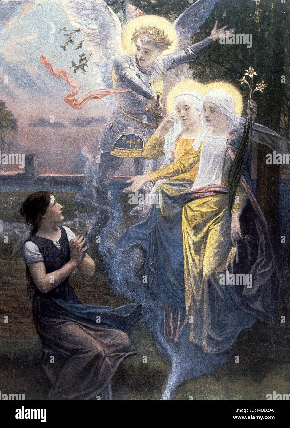 Joan of arc painting voices hi-res stock photography and images - Alamy, image size:942x1390