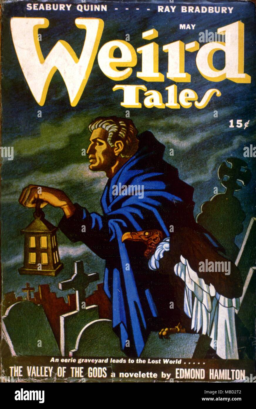 Science Fiction & Horror Magazine. Cover of Weird Tales. May 1946.. Artwork by Ronald Clyne Stock Photo