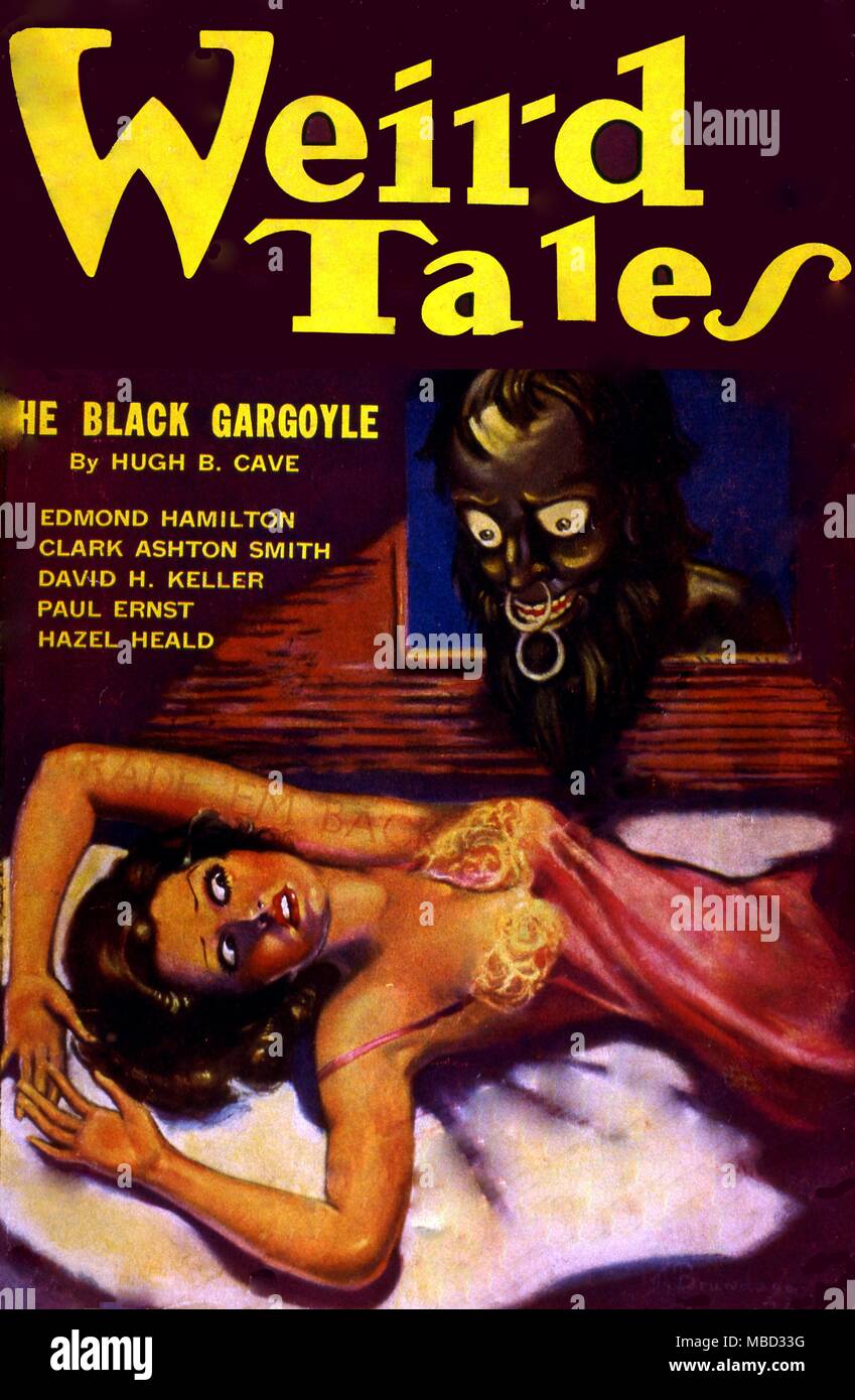 Science Fiction and Horror Magazines. Cover of Weird Tales, March 1934. Artwork by Margaret Brundage Stock Photo