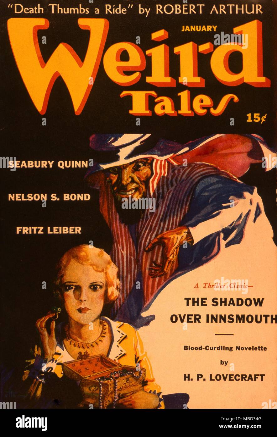 Science Fiction and Horror Magazines. "Weird Tales" cover. January 1942