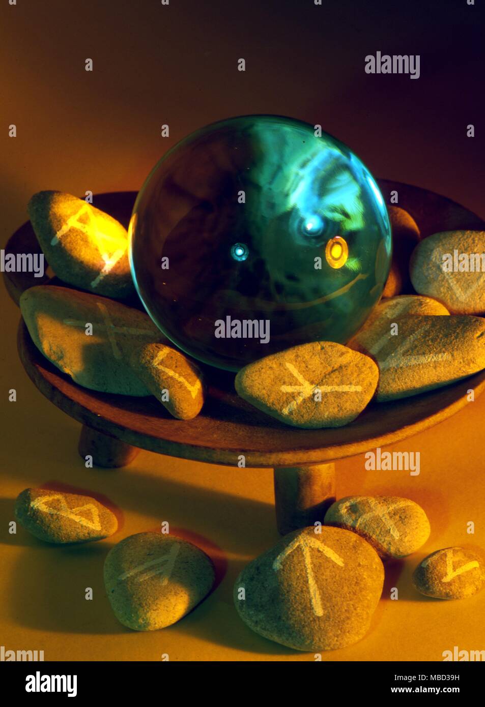 Rune Stones used in divination Stock Photo Alamy