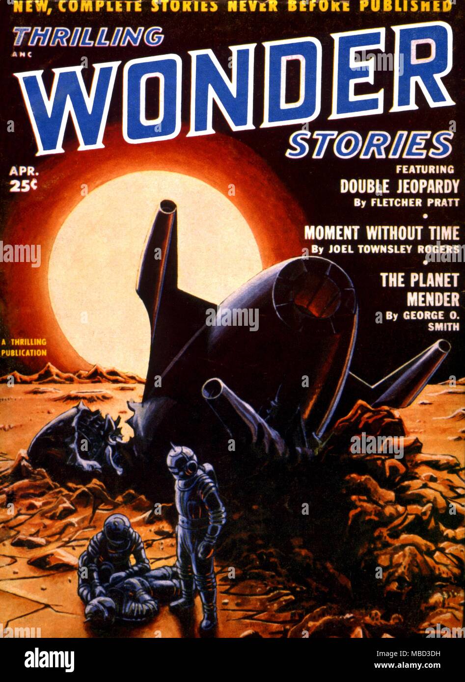 珍品 パルプ雑誌 WONDER STORIES 1952年　SF 新発売の 珍品 SF 1952年 STORIES WONDER パルプ雑誌 アート