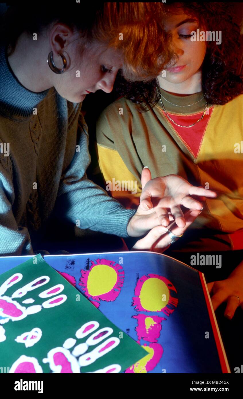 Palmistry now makes use of a whole battery of modern techniques, including the enlarged computer-prints of kirlian photographs of hands, as well as enlargements of papillary patterns - © /CW Stock Photo