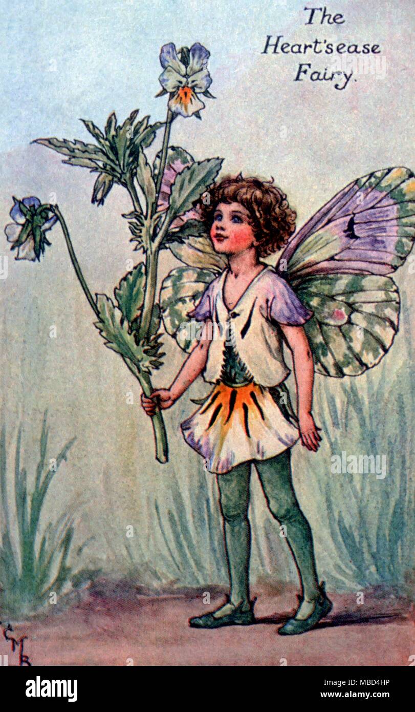 The Heart's-Ease Fairy - from C. M. Barker's Spring Songs with Music, n.d., but circa 1920. - © /CW Stock Photo