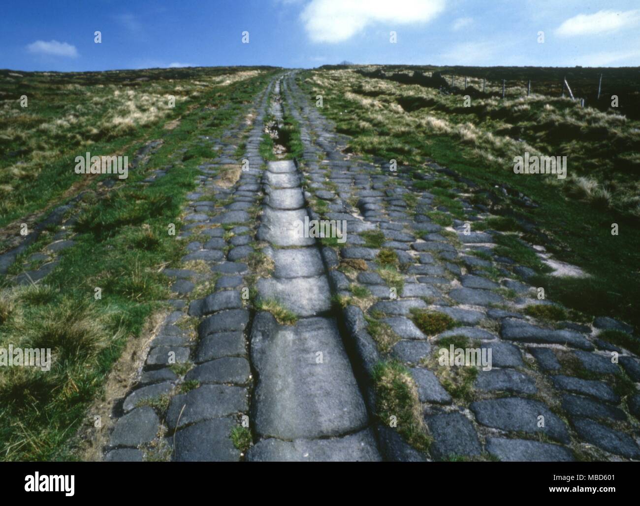 Roman road on Blackstone Edge, Greater Manchester, West Yorkshire Stock Photo