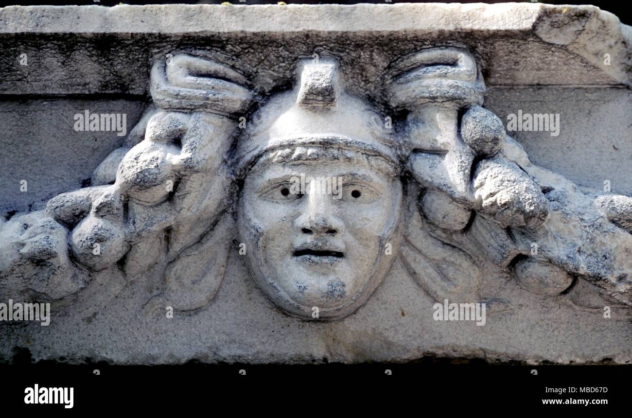 Head of Mars from the esoteric frieze formerly in the Nero temple at Aphrodisias now in the Museum at Izmir - © /Charles Walker Stock Photo