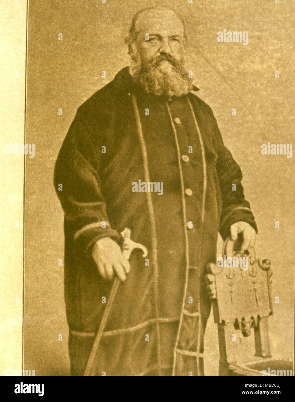 Eliphas Levi (pseudonym of Alphonse Louis Constant) - occultist, demonologist and journalist (1810 - 1875), after a photograph by James Hyatt . Stock Photo