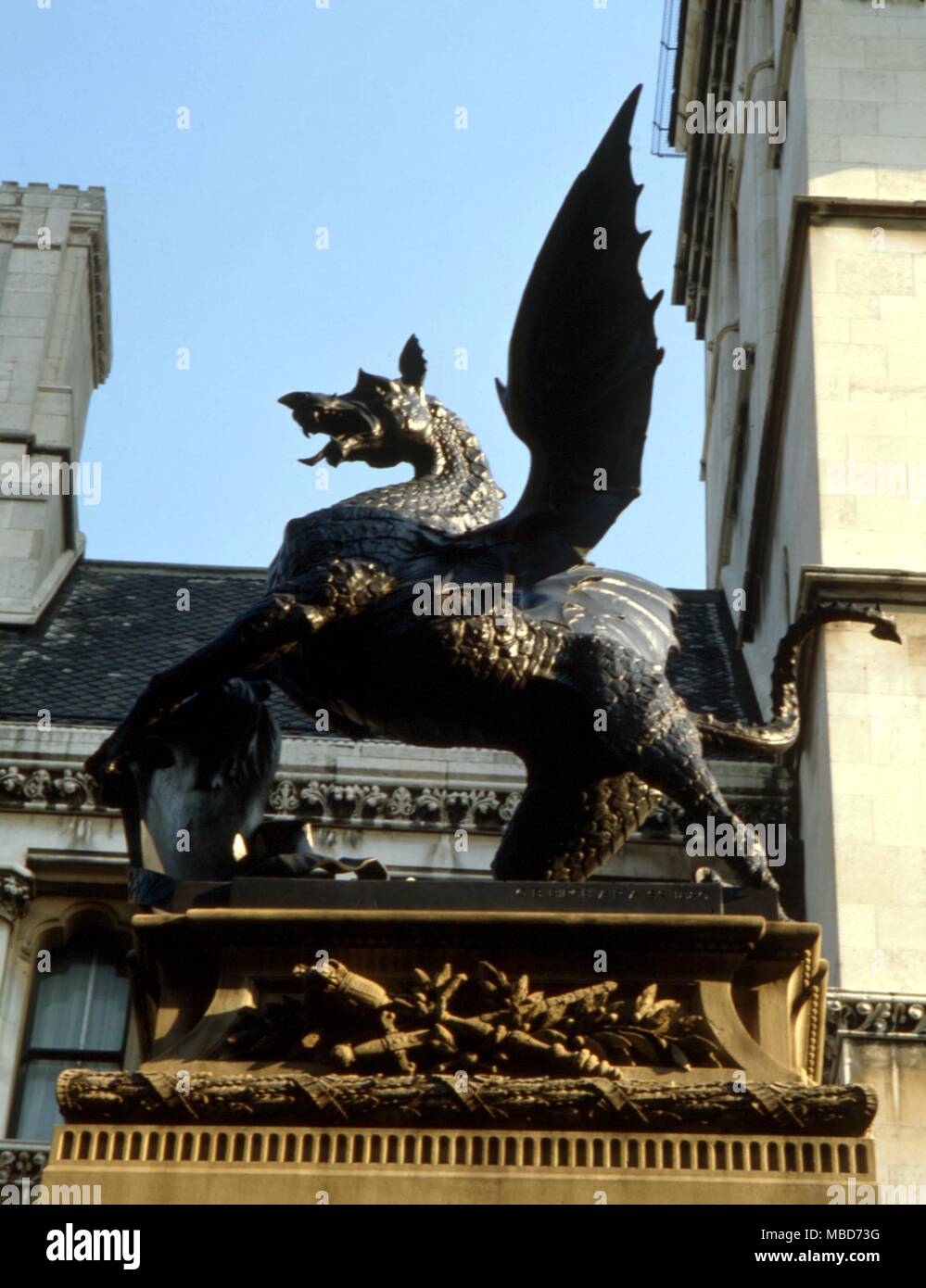 The City of London Dragon in Fleet Street, near the Law Courts Stock Photo