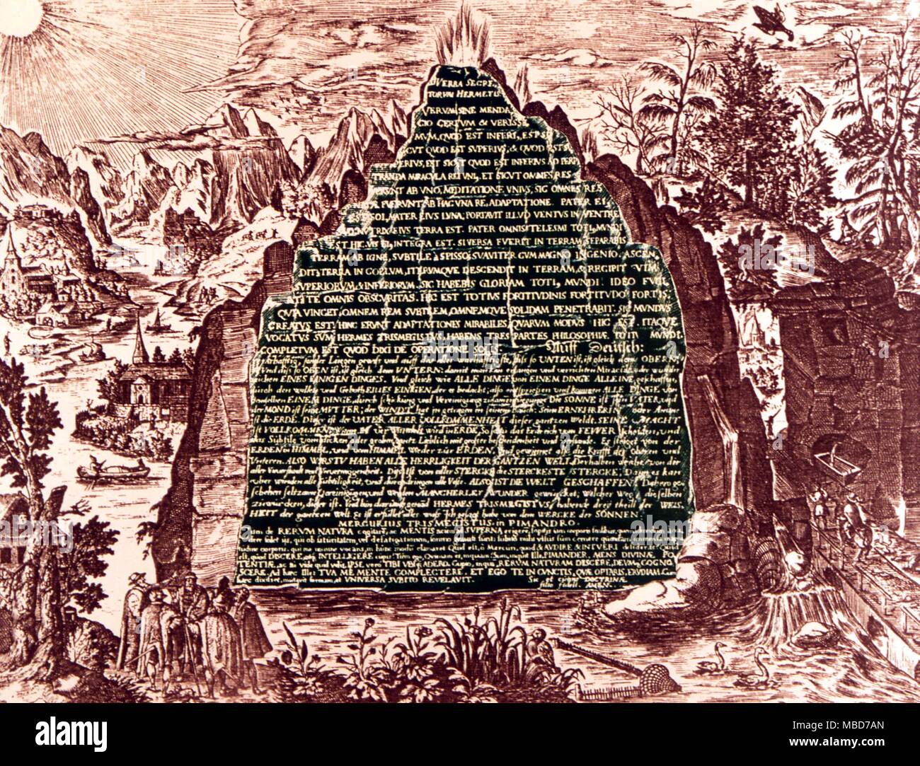 Alchemy - The Emerald Tablet of Hermes Trismegistus, from Heinrich  Khunrath's 'Amphitheatrum Sapientiae Aeternae' Stock Photo - Alamy
