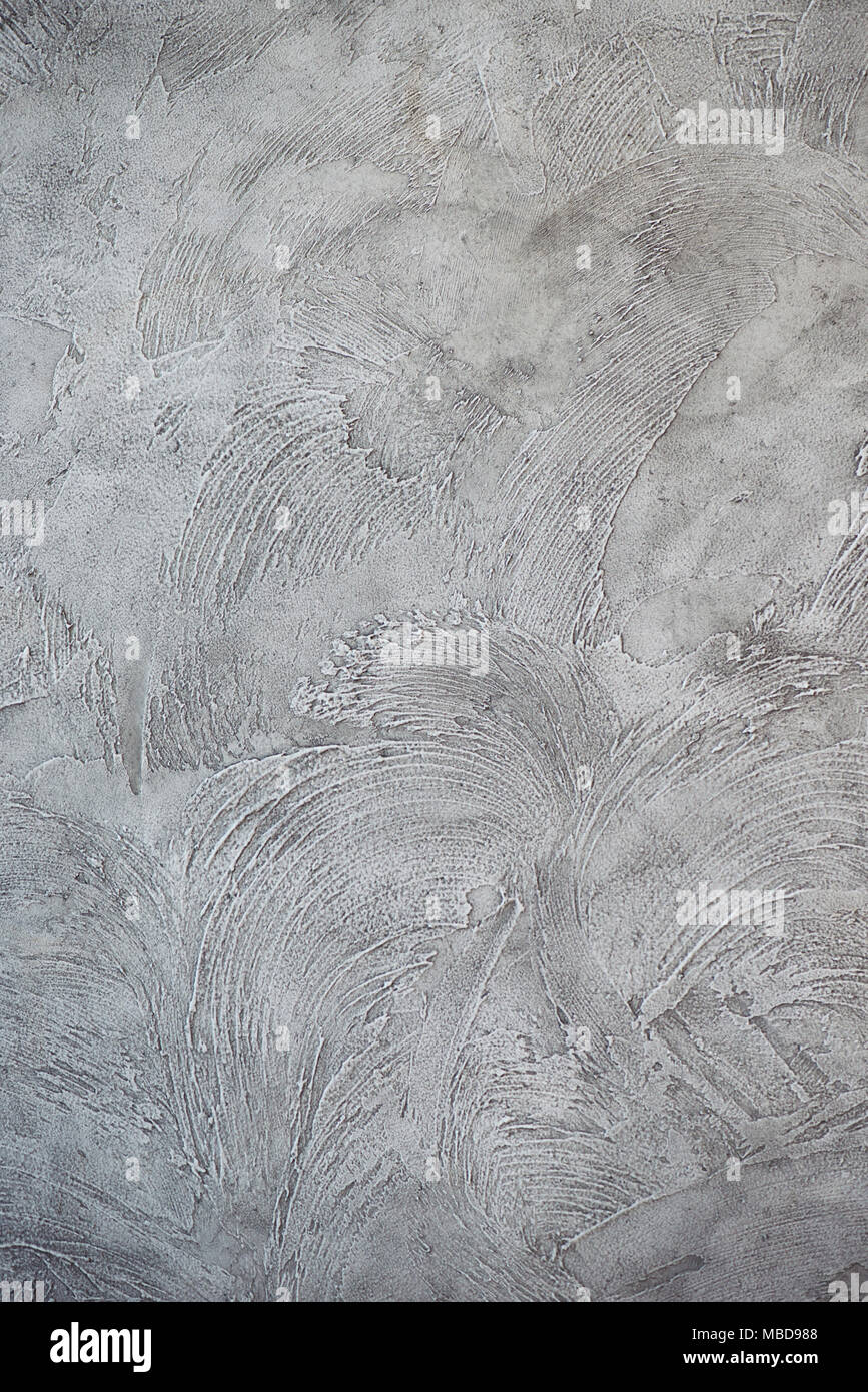 Rustic Putty Pattern Grey Texturized grey putty. Vintage or grungy background of venetian stucco ...