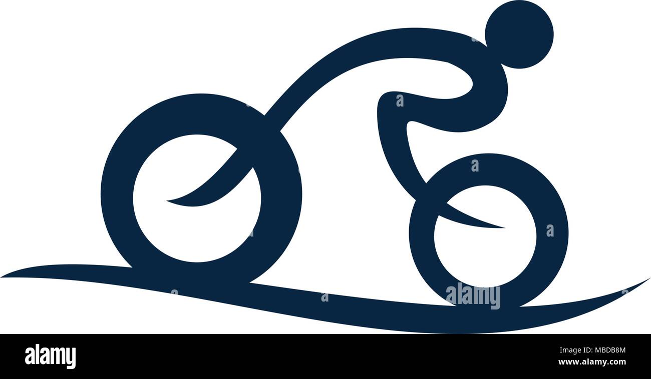 Stylized Bike Race Template Stock Vector