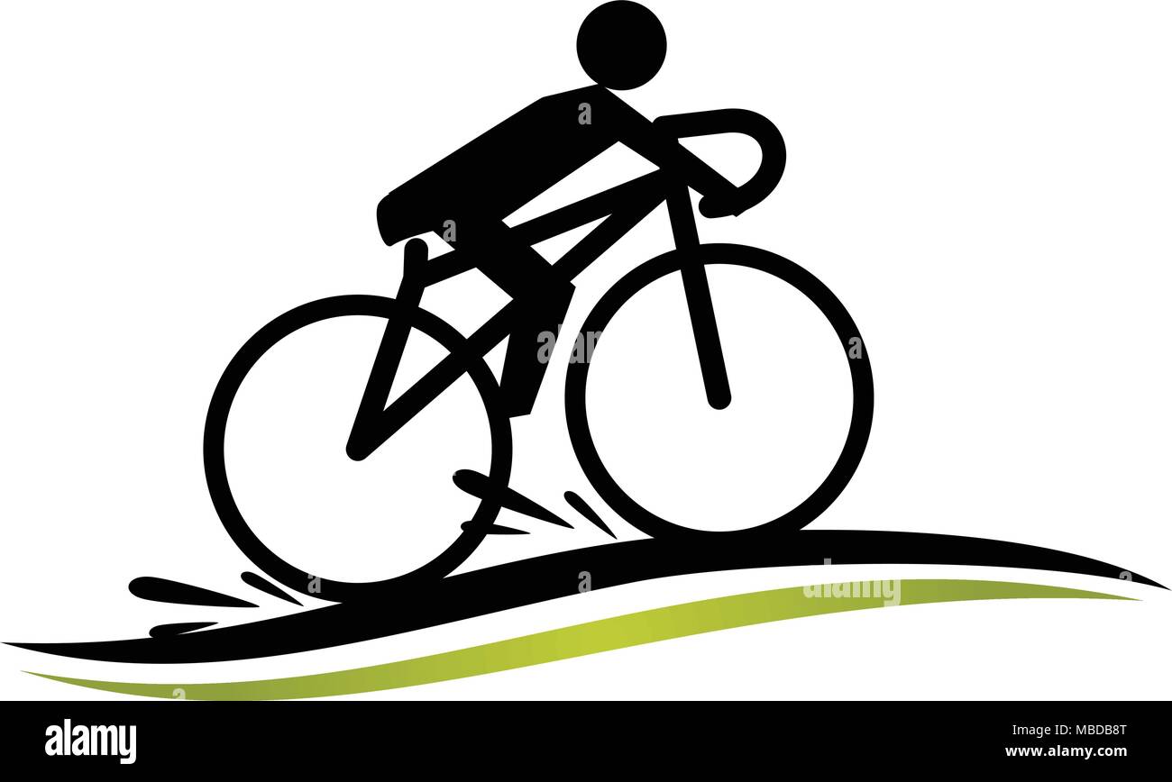 Stylized Bike Race Template Stock Vector