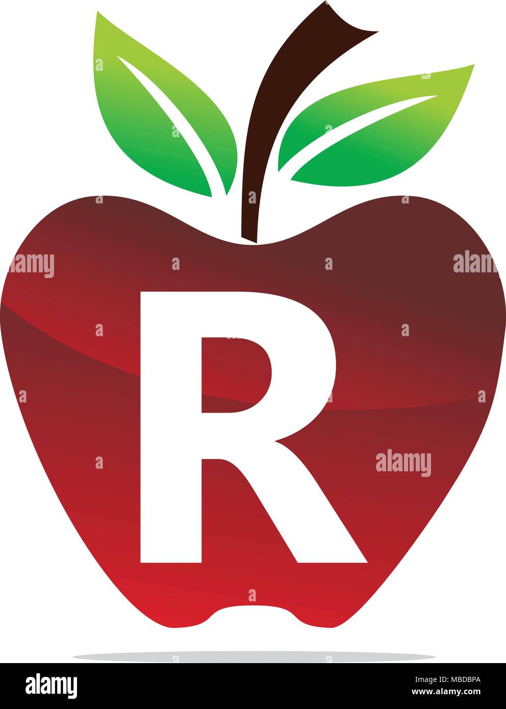 Apple letter R Logo Design Template Vector Stock Vector Image Art Alamy