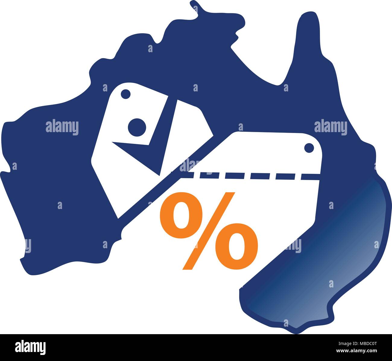 Australian Coupon Shopping Stock Vector