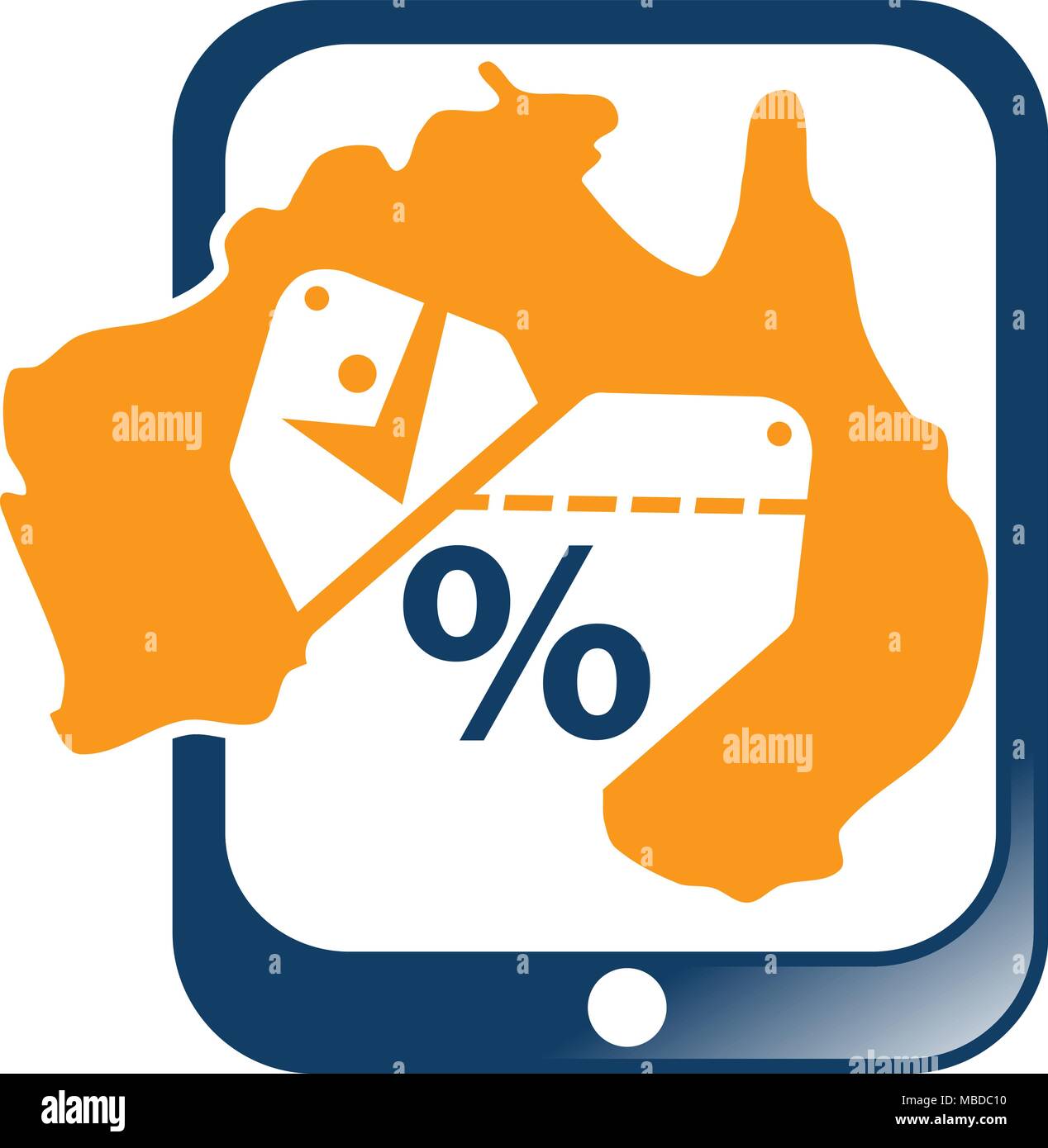Australian Coupon Shopping Stock Vector