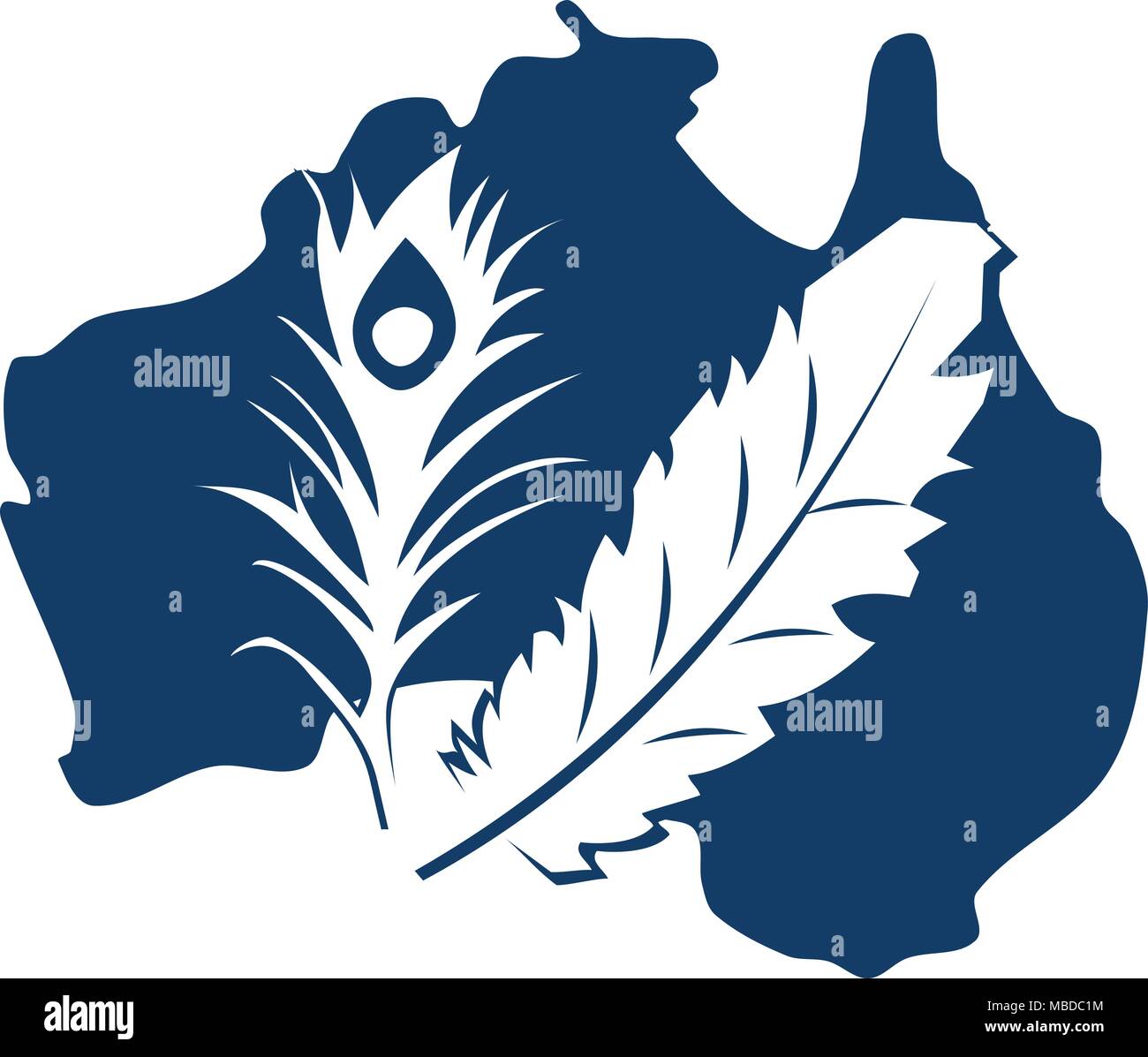 Australian Dusted Feather Super Store Stock Vector