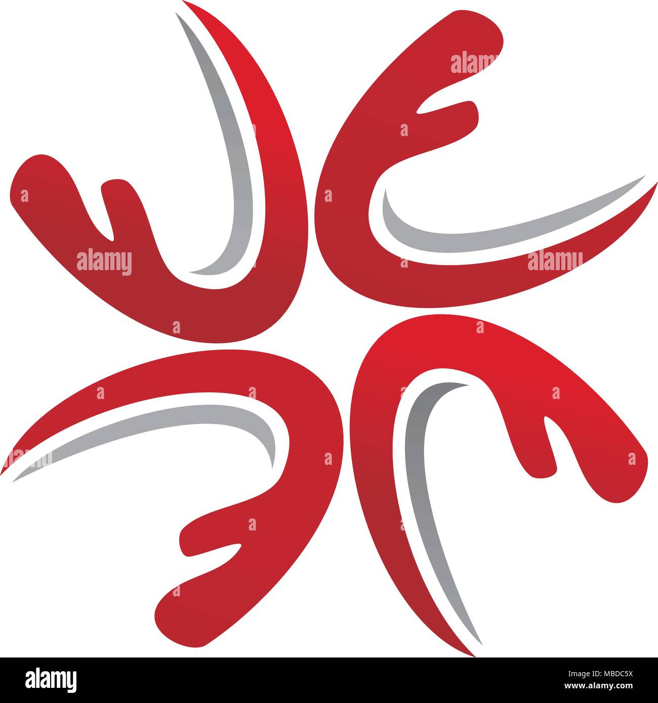 Helping red ribbon Stock Vector Images - Alamy