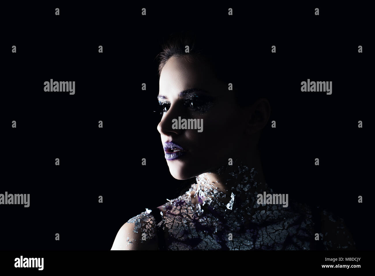Dark eye model hi-res stock photography and images - Alamy