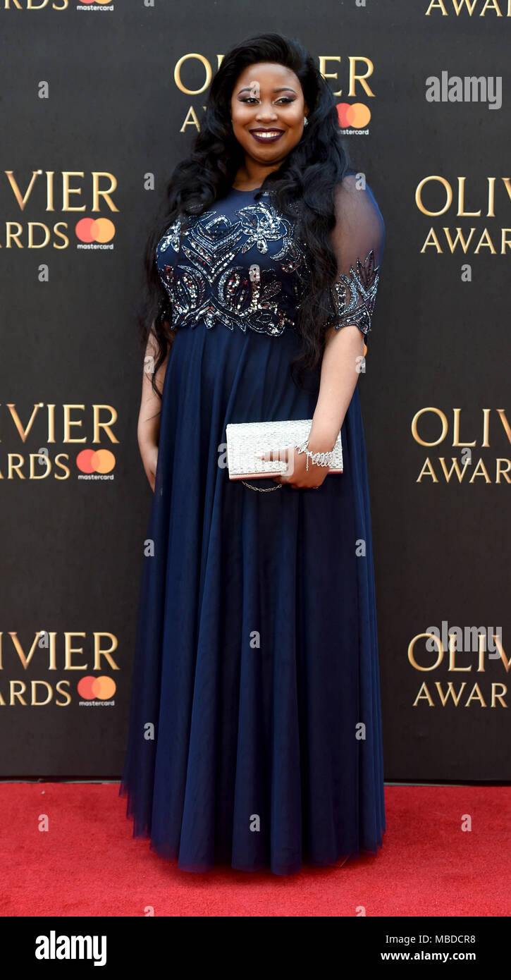 Photo Must Be Credited ©Alpha Press 079965 08/04/2018 Karen Mav at The Olivier Awards 2018 held at the Royal Albert Hall in London Stock Photo