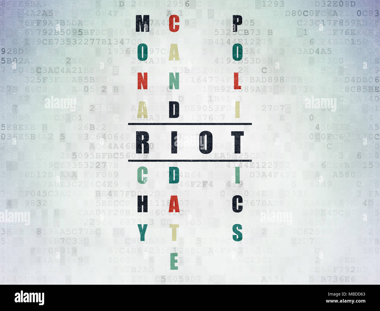Political Concept Riot In Crossword Puzzle Stock Photo Alamy