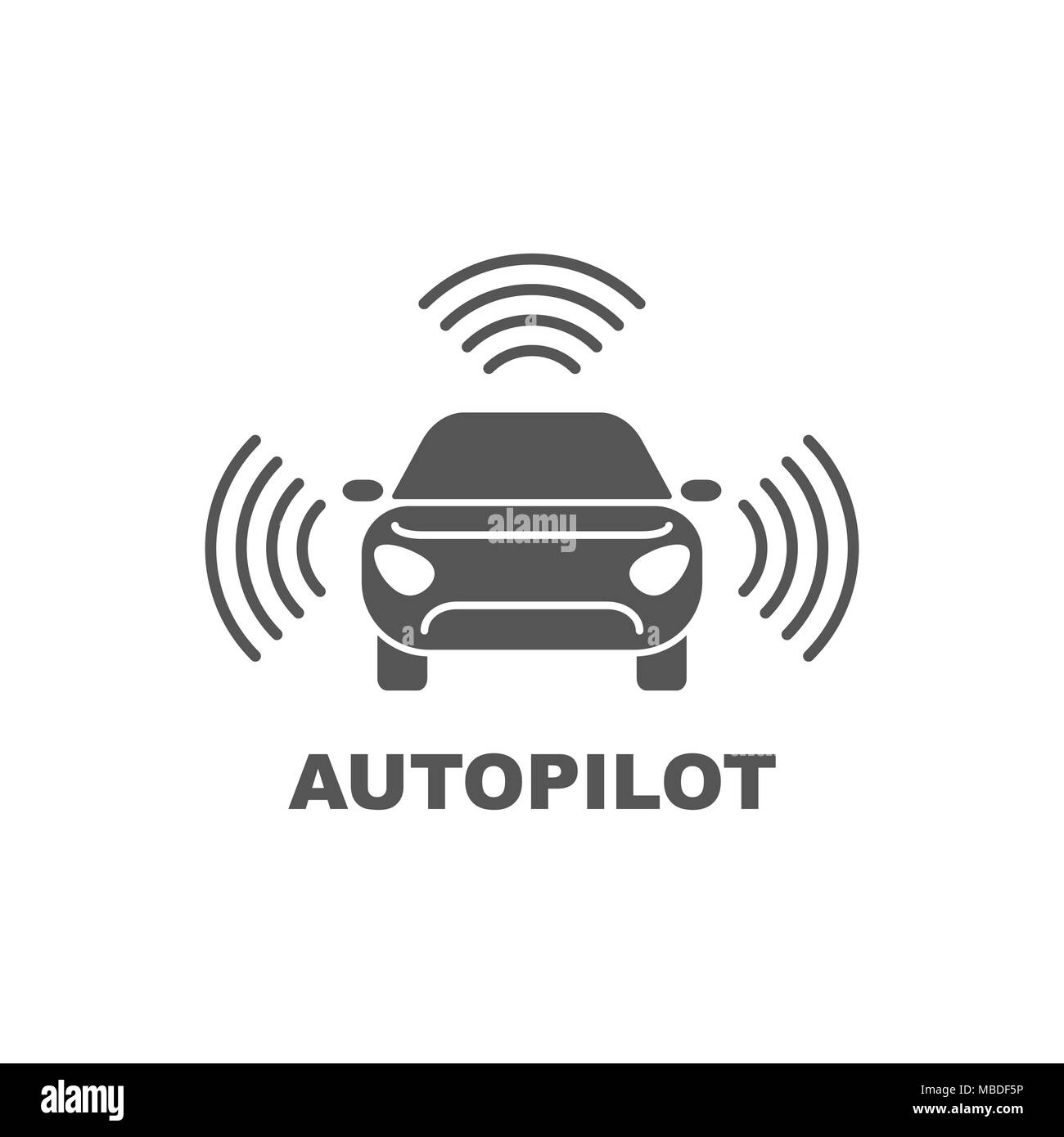 Autopilot icon. Simple element illustration. Autopilot symbol design from Artificial Intelligence collection. Can be used in web and mobile. Stock Vector