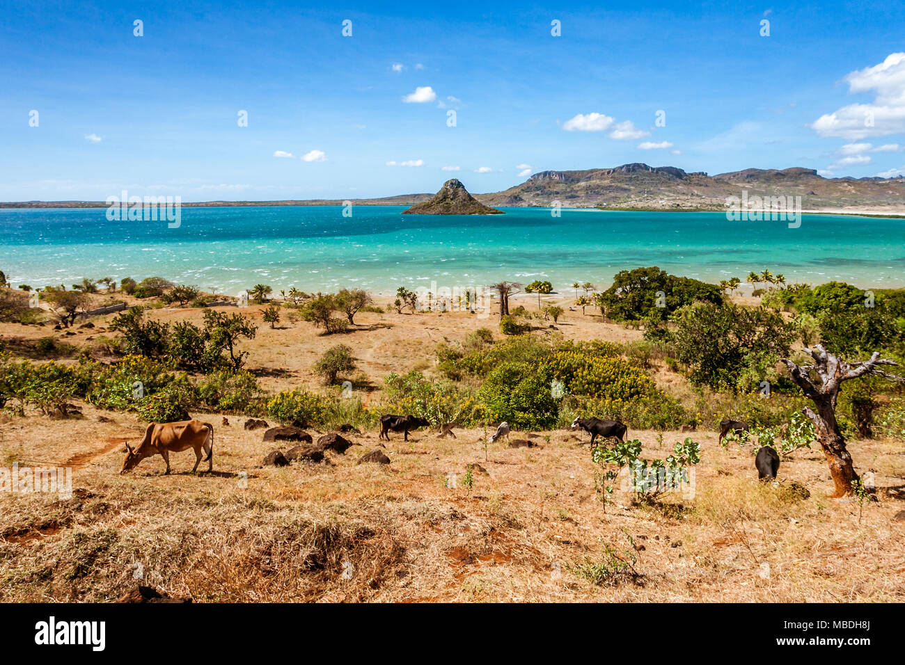 View on Antsiranana bay (Diego Suarez), northern Madagascar Stock Photo