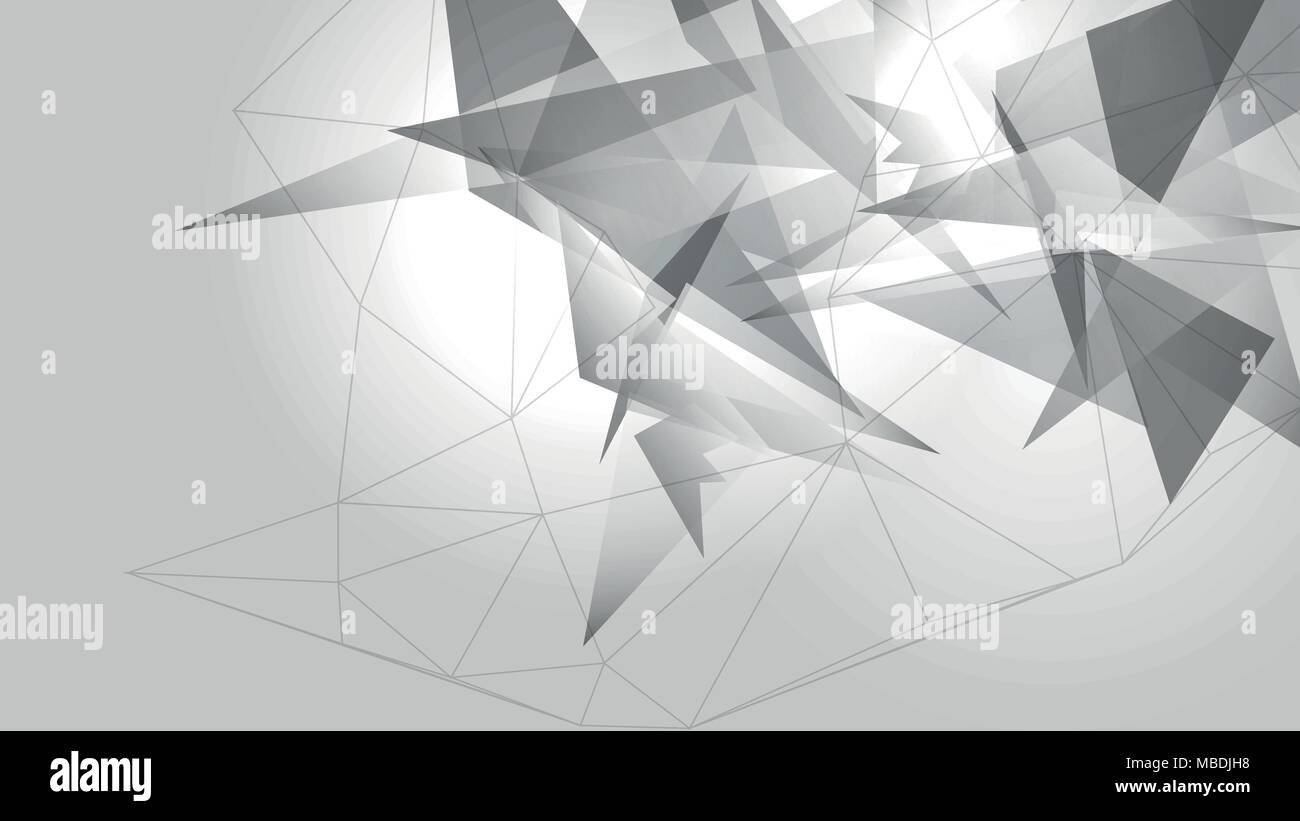 Black & White Background with Triangles - Vector Illustration Stock ...