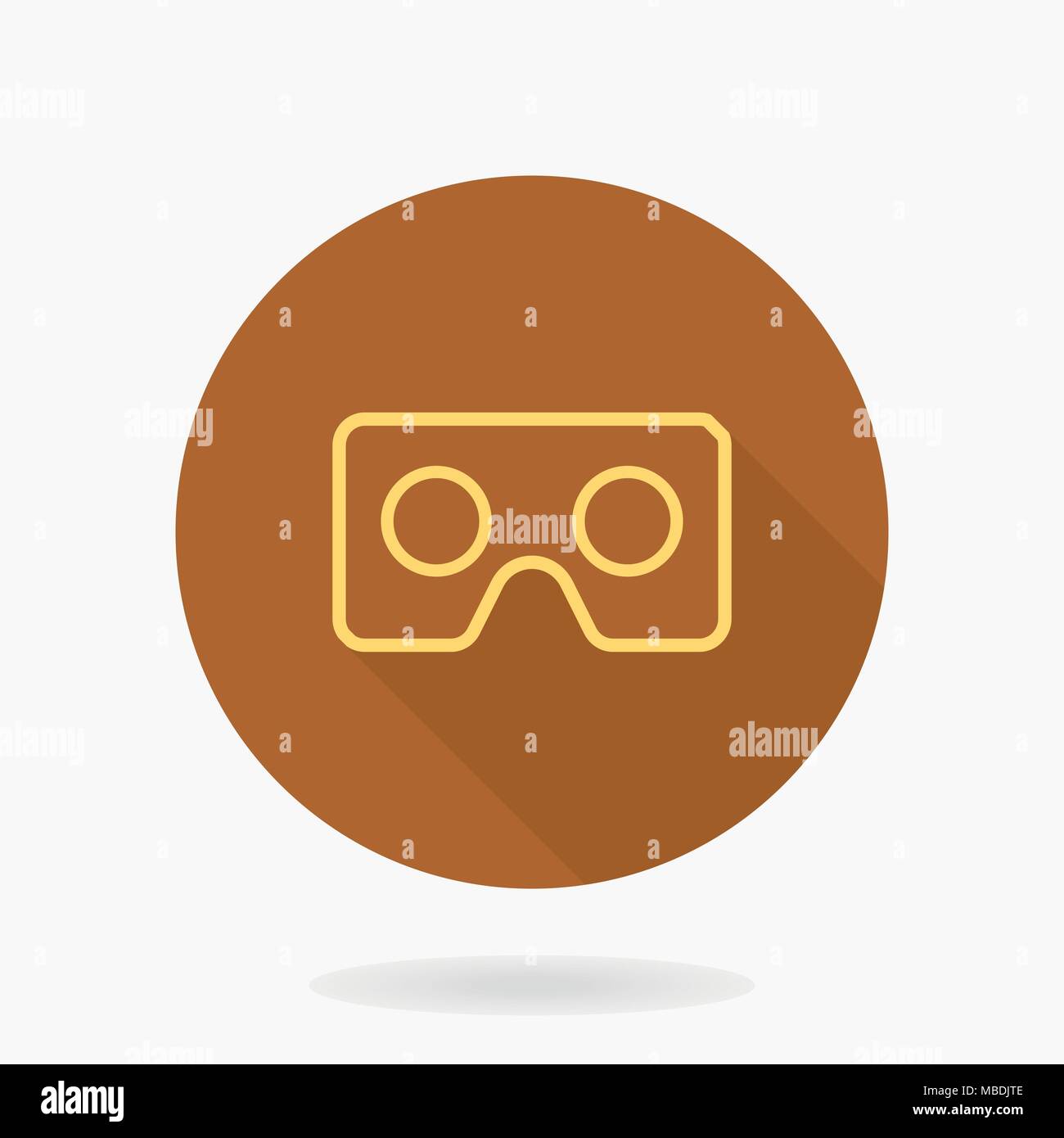 Fine Vector Flat Icon With VR Logo Stock Vector