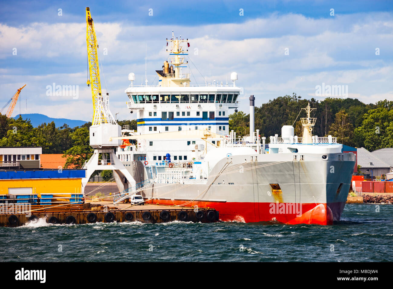 LPG tankers in port of Horten, Norway. Stock Photo