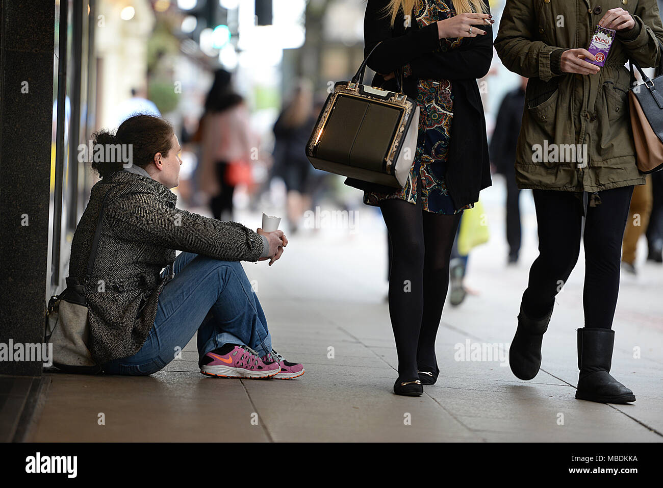 Homeless in Manchester,. England Stock Photo