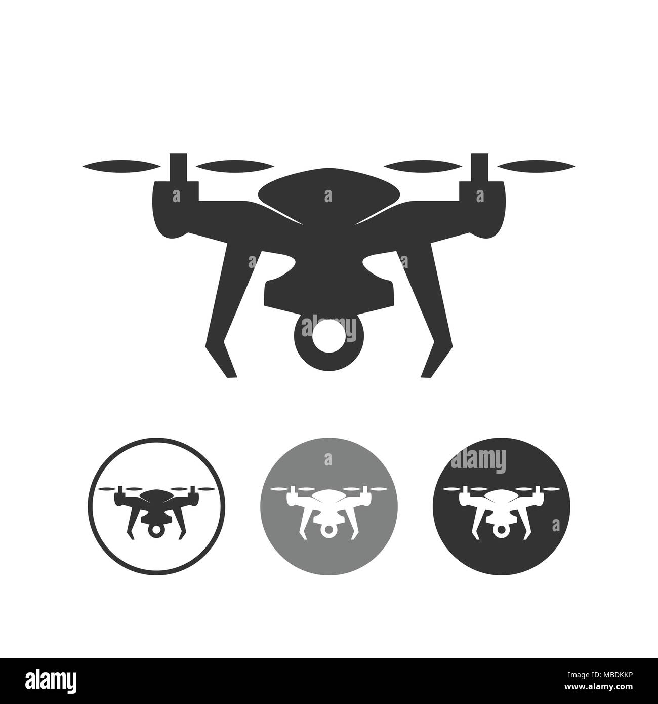 Drone Silhouette Vector Symbol Graphic Design Icon Set Stock Vector