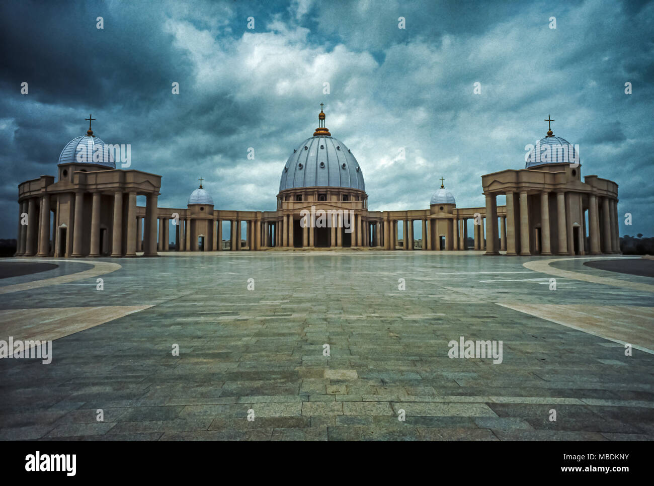 The Basilica of our Lady of Peace of Yamoussoukro, Ivory Coast, West Africa. Stock Photo